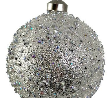 66165 Glass Ball Silver Glittered Discount