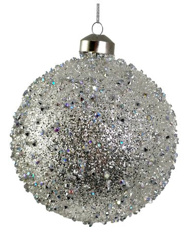 66165 Glass Ball Silver Glittered Discount