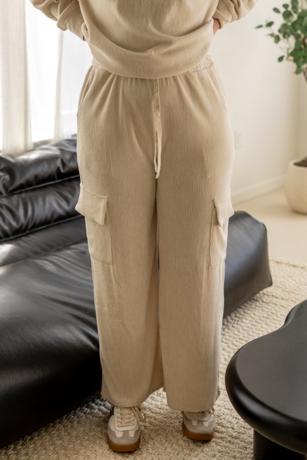 Danielle Knit Wide Leg Pants | Taupe Online Sale