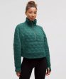 Scuba Oversized Quilted Half Zip | Storm Teal Hot on Sale