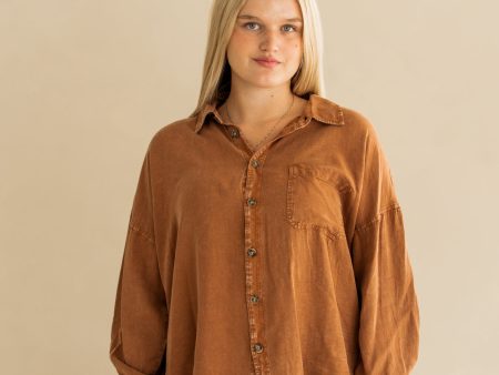 Josie Washed Button Down Shirt | Wooden Discount