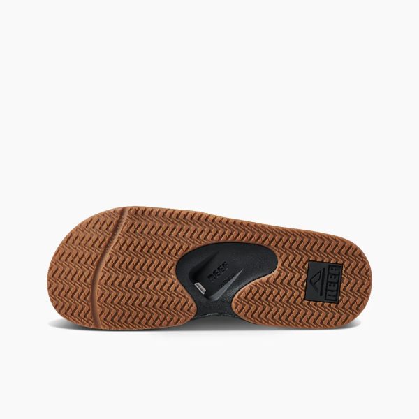 Reef Men s Fanning Slide | Black Silver on Sale