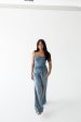 Tiffany High Waisted Pleated Wide Leg Pant | Chambray Hot on Sale