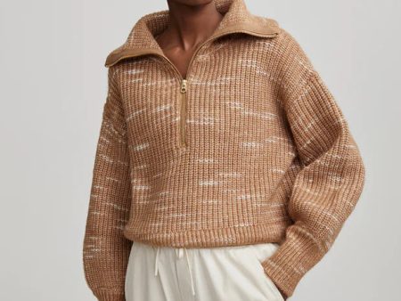 Ridley Dalmatian Half-Zip Knit | Golden Bronze Egret Online Sale