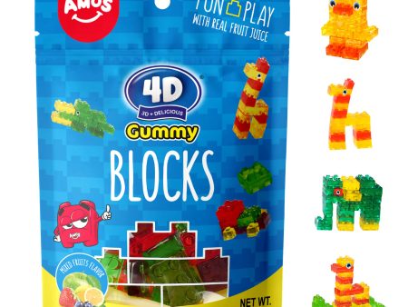 Amos Fruit Gummy Blocks 5oz Supply