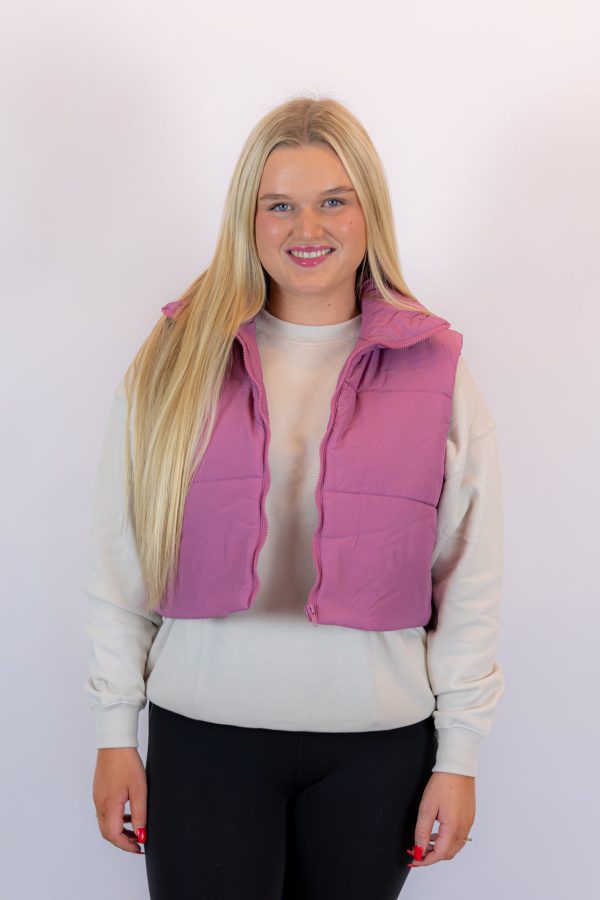 Shelby Puffer Vest | Mauve Online Sale