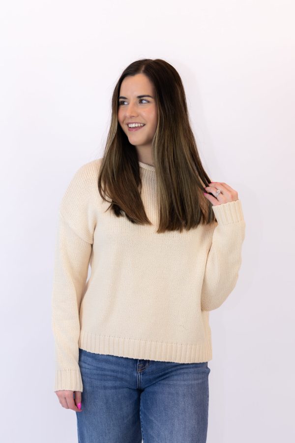 Kira Mock Neck Sweater | Natural For Sale