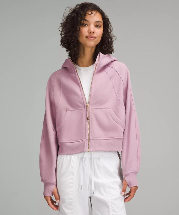 Scuba Oversized Full Zip Hoodie | Rose Blush Gold Online Sale