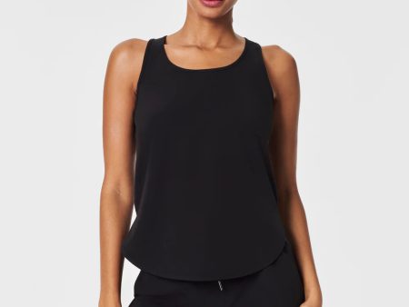 Spanx On The Move Curved Hem Tank | Black Discount