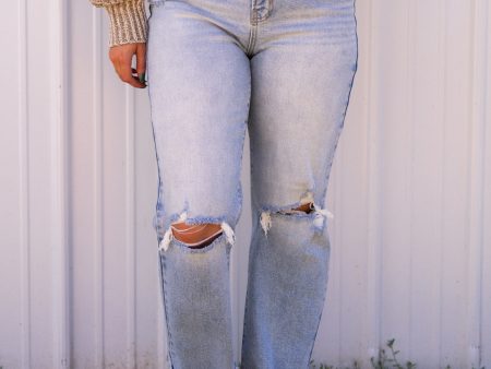 Jen Super High Rise Dad Jean | Light Denim For Sale