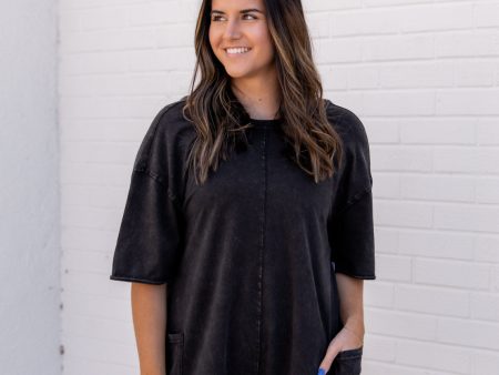 Hot Shot Tee Romper | Black Discount