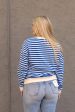 Darcie Striped Pullover | Blue Cream Supply