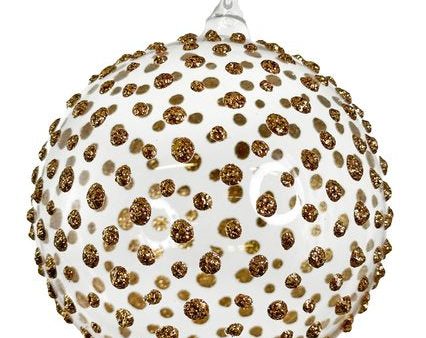 65541 Glass Ball Gold Glitter Dots Online Sale