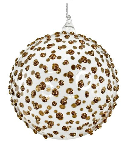 65541 Glass Ball Gold Glitter Dots Online Sale