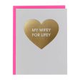 Wifey For Lifey Letterpress Card Sale