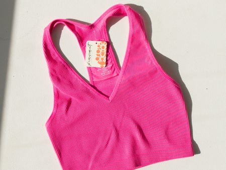 Free Throw Crop Tank | Tropical Pink For Discount