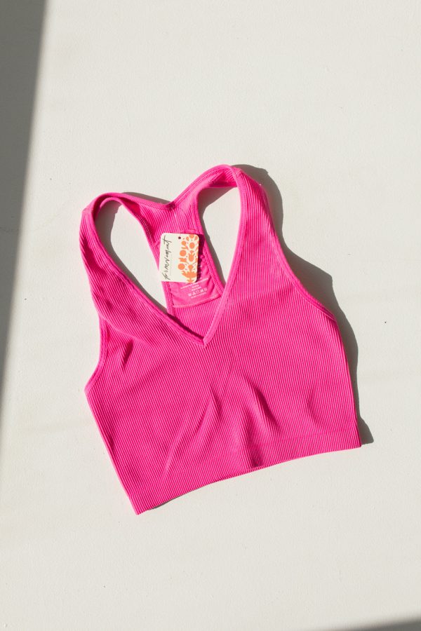 Free Throw Crop Tank | Tropical Pink For Discount