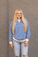 Darcie Striped Pullover | Blue Cream Supply