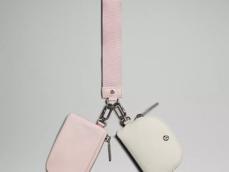 Dual Pouch Wristlet | Flush Pink Bone For Sale