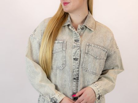 Rayne Denim Jacket | Washed Grey Sale