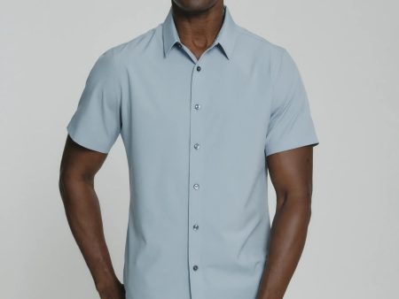 Siena Short Sleeve Shirt | Dusty Blue Discount