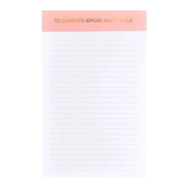 To Complete Before Happy Hour Notepad Fashion