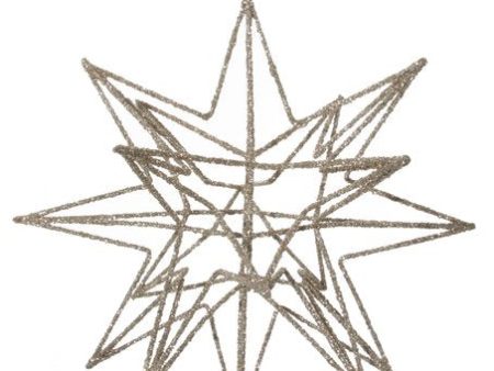 52096 Metal 3D Star Champagne For Sale