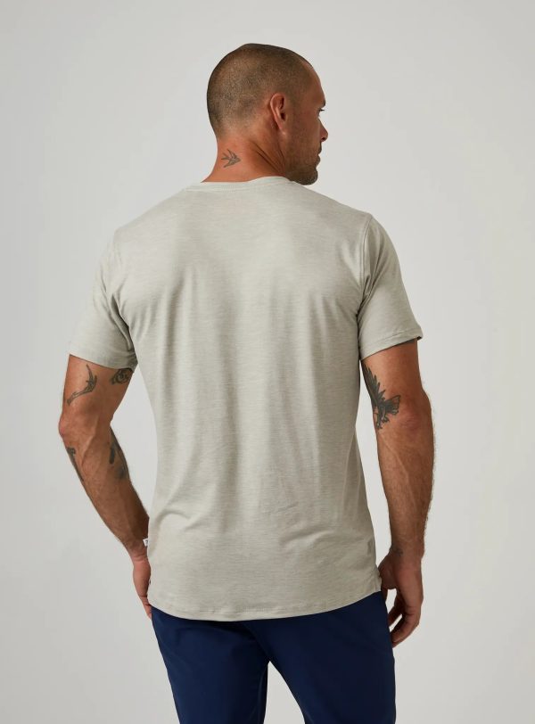 Core V-Neck Tee | Natural Ash Online now