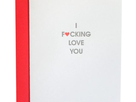 Fucking Love You Letterpress Card For Discount