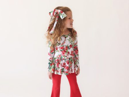 Posh Peanut Long Sleeve Peplum Top and Bell Bottoms | Beatrix Online