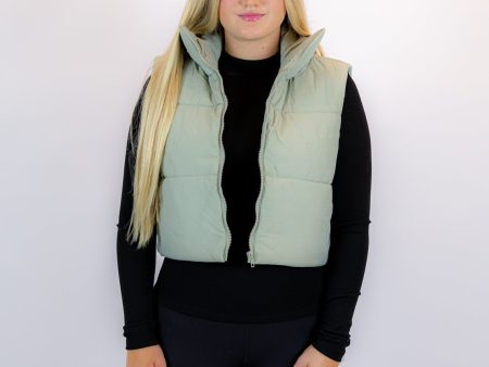 Shelby Puffer Vest | Sage Online Sale