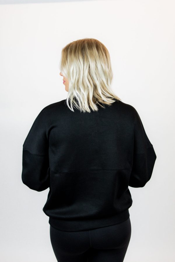 Kennedy Zip Up Pullover | Black For Cheap