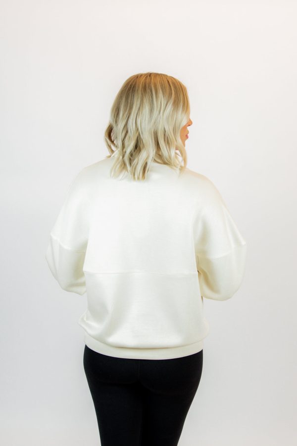 Kennedy Zip Up Pullover | Eggshell For Discount