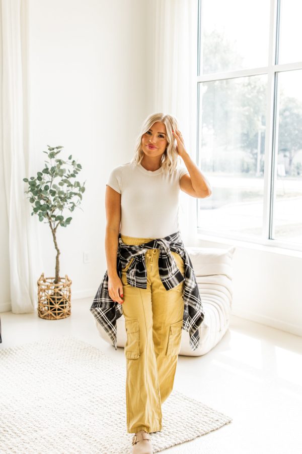 Freya Utility Cargo Pants | Mustard on Sale