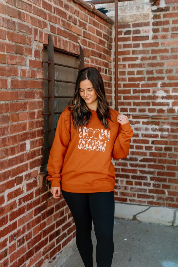 Ghosts Spooky Season Crew | Orange Online Hot Sale