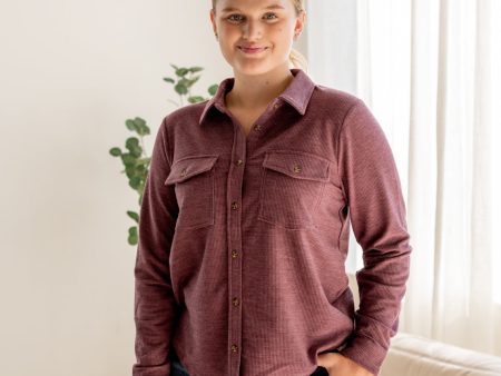 Rylan Button Down Shirt | Eggplant Online Sale