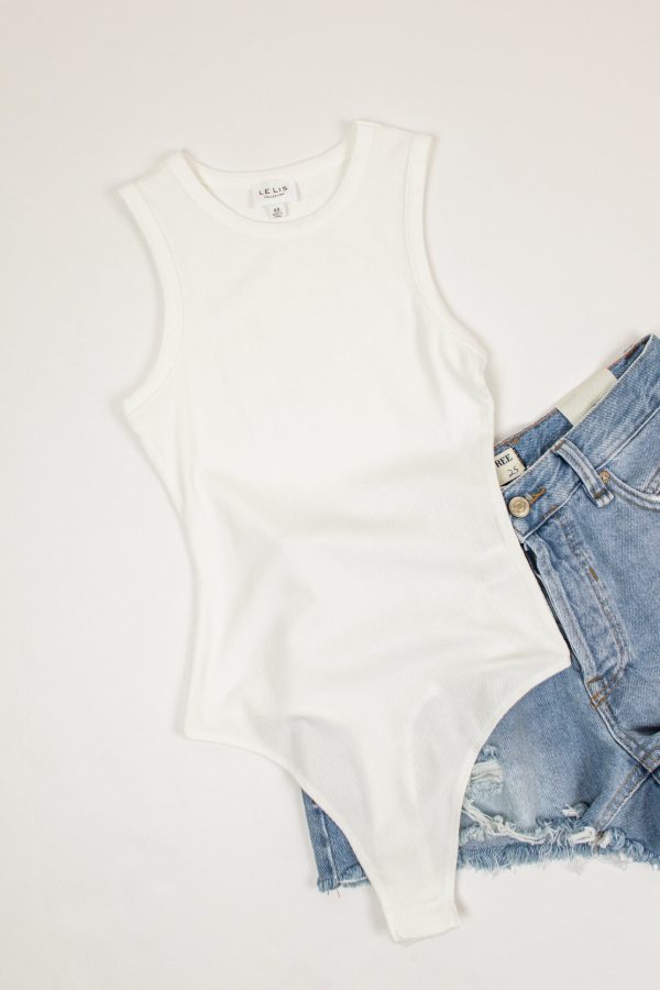 Mae Round Neck Bodysuit | White on Sale