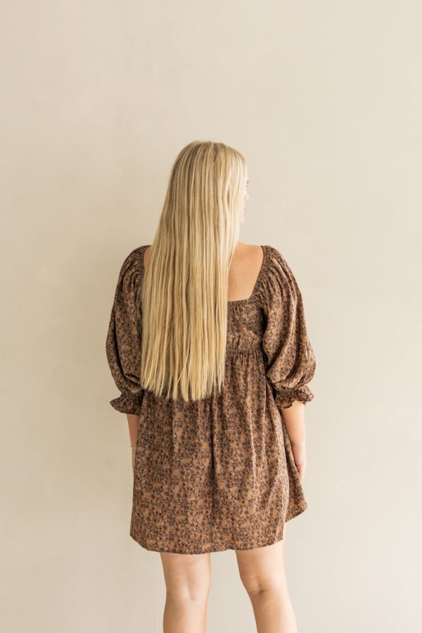 Peyton Floral Mini Dress | Brown Online Hot Sale