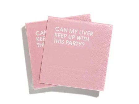 Can My Liver Keep Up Cocktail Napkin For Cheap