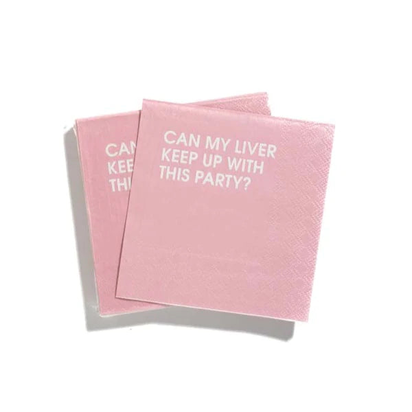 Can My Liver Keep Up Cocktail Napkin For Cheap