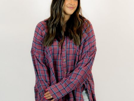 We The Free Cardiff Plaid Top | Purple Combo For Discount