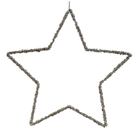 66650 Wire Open Star 25cm Fashion