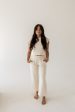 Luna Textured Knit Pant & Top Set | Cream on Sale