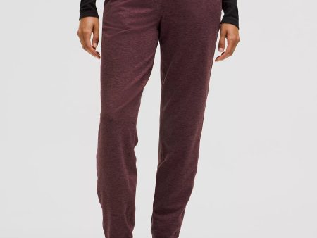 Soft Jersey Classic-Fit Mid-Rise Jogger 29  | Heathered Garnet Heathered Red Merlot Sale