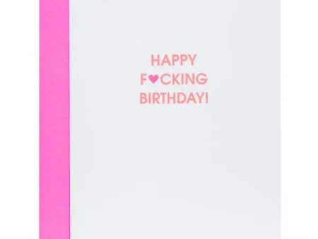 Happy Fucking Birthday Letterpress Card Hot on Sale