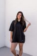 Hot Shot Tee Romper | Black Discount