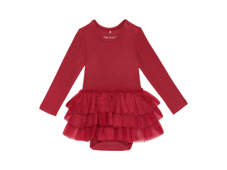 Posh Peanut Long Sleeve Tulle Skirt Bodysuit | Crimson Waffle Online