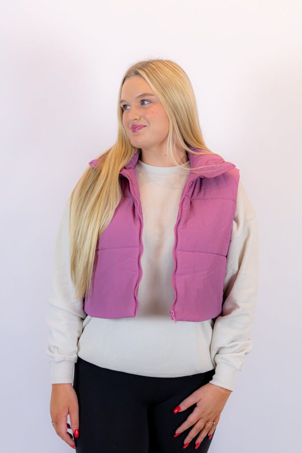 Shelby Puffer Vest | Mauve Online Sale