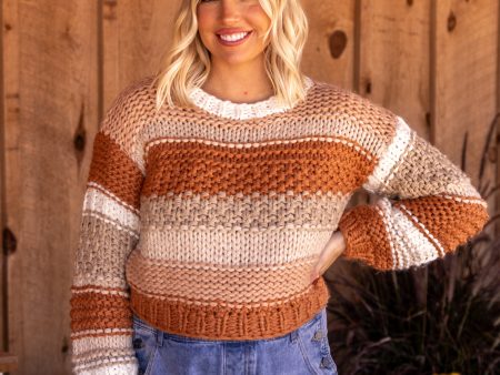 Darcy Chunky Sweater | Brick Multi Hot on Sale