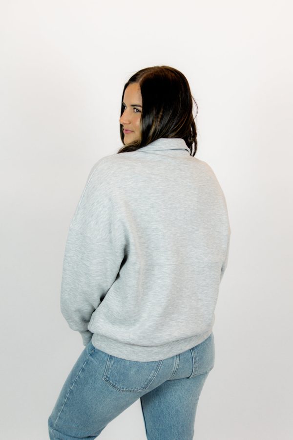 Kennedy Zip Up Pullover | Heather Grey Online Hot Sale